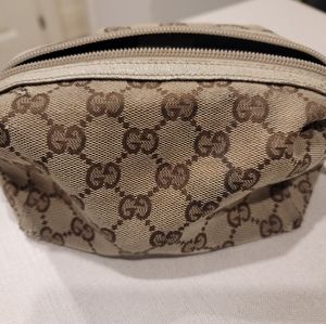 Gucci monogram cosmetic bag